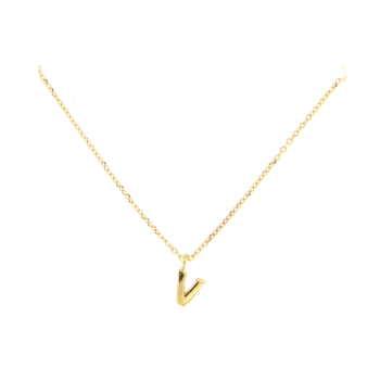 Collana con lettera V
