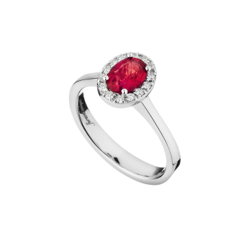 Anello con rubino