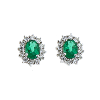 Orecchini con smeraldi e diamanti